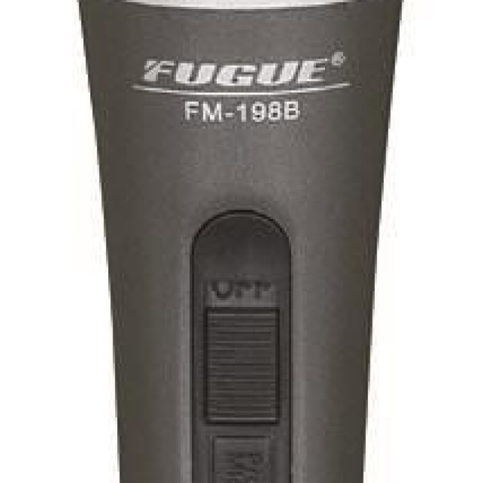 Fugue FM-198B Dinamik Kablolu Mikrofon - Gümüş Başlıklı (Başlangıç/Orta Seviye) | Tek Yönlü (Unidirectional) Kardioid Yapı, Vokal ve Sunum İçin Net Ses İletimi