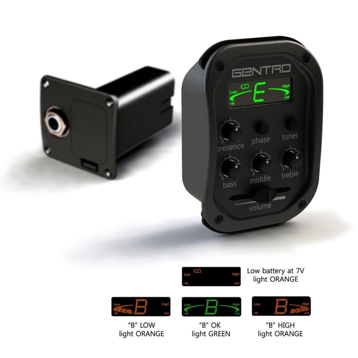 Gentro G7T Saz Eşikaltı Ekolayzer (4 Band - Tunerli)