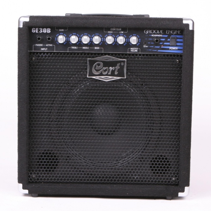 Cort GE30B 30 Watt Bas Gitar Amfisi (Başlangıç/Orta Seviye) | 10 İnç Hoparlör, Dahili Kompresör, Aktif/Pasif Giriş Desteği ve Kulaklık Çıkışlı Prova Amfisi