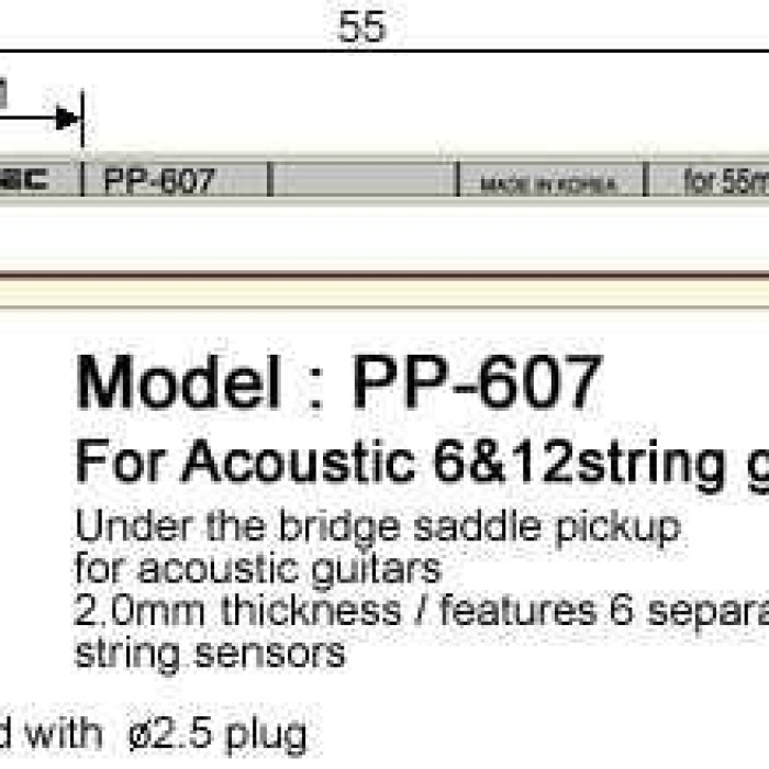 Akustik PP607 Eşikaltı Manyetik (Aksesuar - Piezo) | Akustik Gitar Uyumlu, Yüksek Hassasiyetli Kristal Yapı, Doğal Ton Koruma