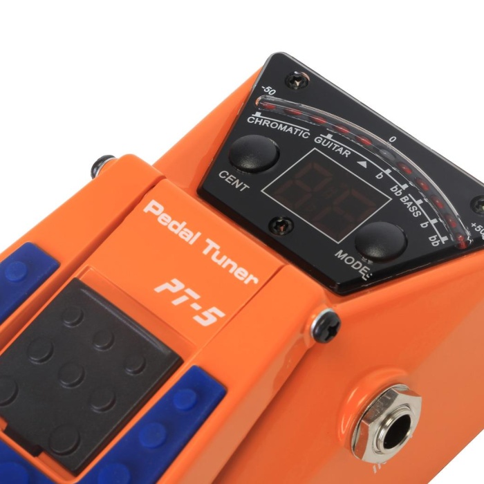 Cherub PT5 Pedal Tipi Dijital Akort Aleti - Tuner (Profesyonel) | Efekt Pedalı Formunda Kompakt Tasarım, Hassas LED Ekran ve Sahne Kullanımı İçin Sessiz Akort (Mute) Özelliği