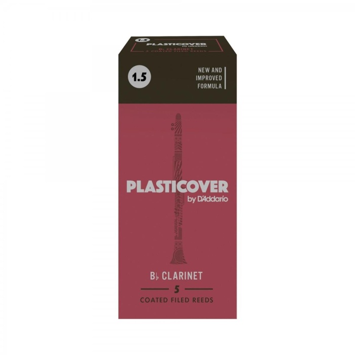 Rico RRP05BCL150 Plasticover Bb Klarnet Kamışı No: 1.5 (Profesyonel/Eğitim) - 5li Paket | Plastik Kaplama, Neme Dayanıklı ve Parlak Ton