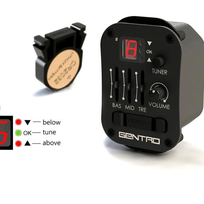 Gentro S3T Saz Eşikaltı Ekolayzer (3 Band - Tunerli)