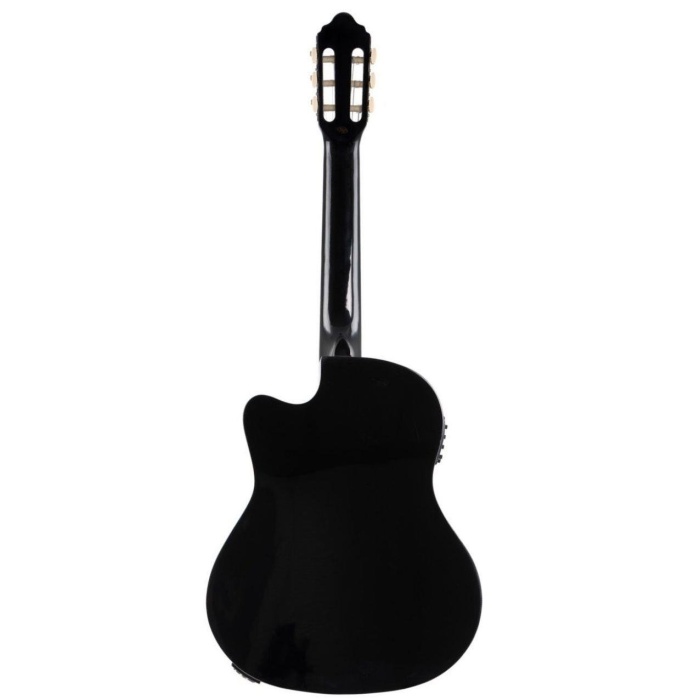 Valencia VC104TCVTBK Elektro Klasik Gitar 4/4 (Siyah) | Ekolayzırlı - Sap Çelikli - Sahneye Hazır