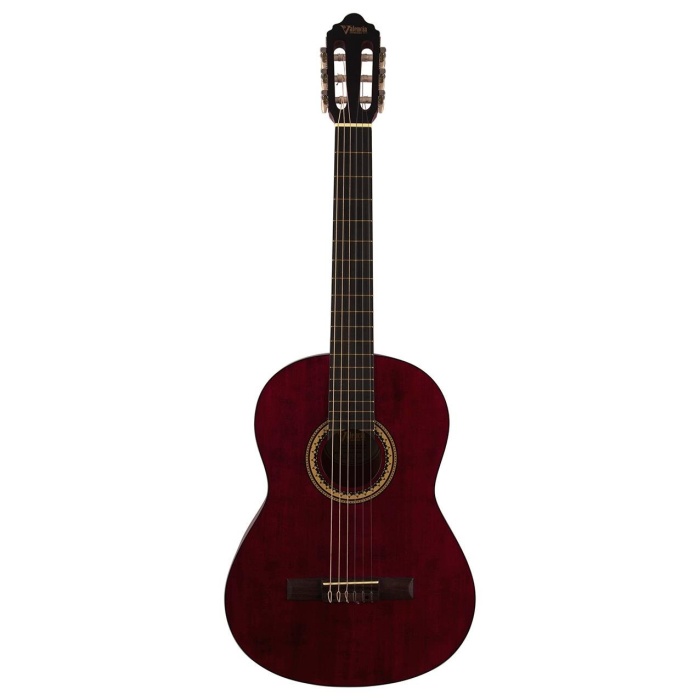 VALENCIA VC204TWR KLASİK GİTAR, 4/4, ŞEFFAF ŞARAP KIRMIZISI MAT