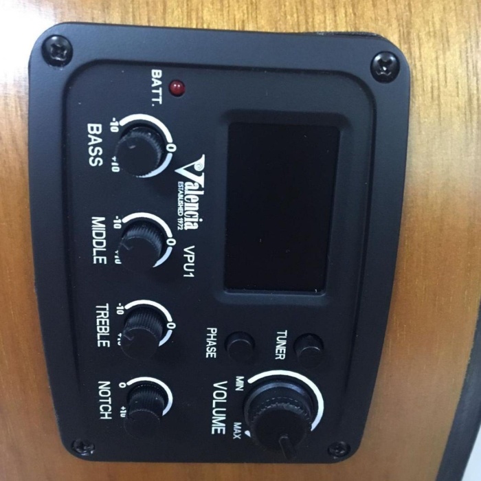 Valencia VC304CE Elektro Klasik Gitar Cutaway (Naturel) | Kesik Kasa - Ekolayzırlı - Mat Cila