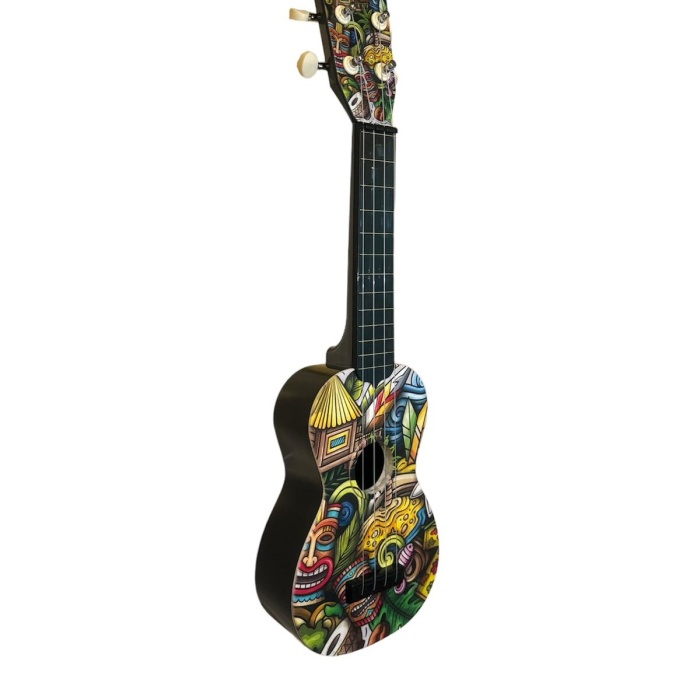 Soprano Ukulele Coconut Desenli Kapak