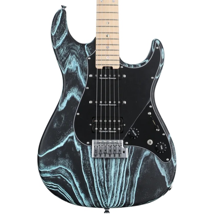 ESP Custom Snapper CTM Drift Wood Black Blue Filler Elektro Gitar