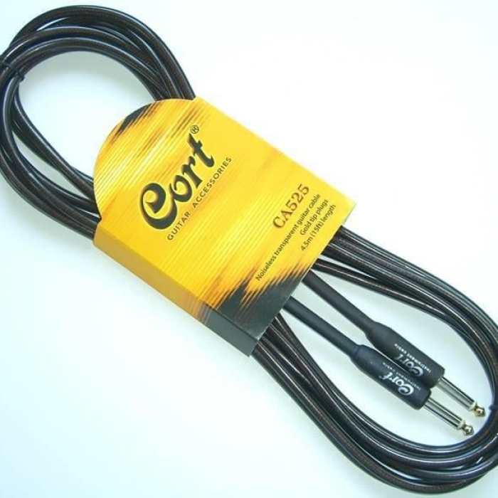 GİTAR KABLO GÜRÜLTÜSÜZ 5M (NOISLESS), SİYAH, GOLD