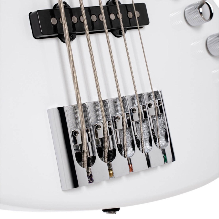 CORT NJS5WHT BASS GİTAR, 5 TELLİ, ÇANTALI, BEYAZ