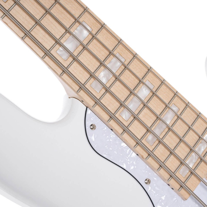 CORT NJS5WHT BASS GİTAR, 5 TELLİ, ÇANTALI, BEYAZ