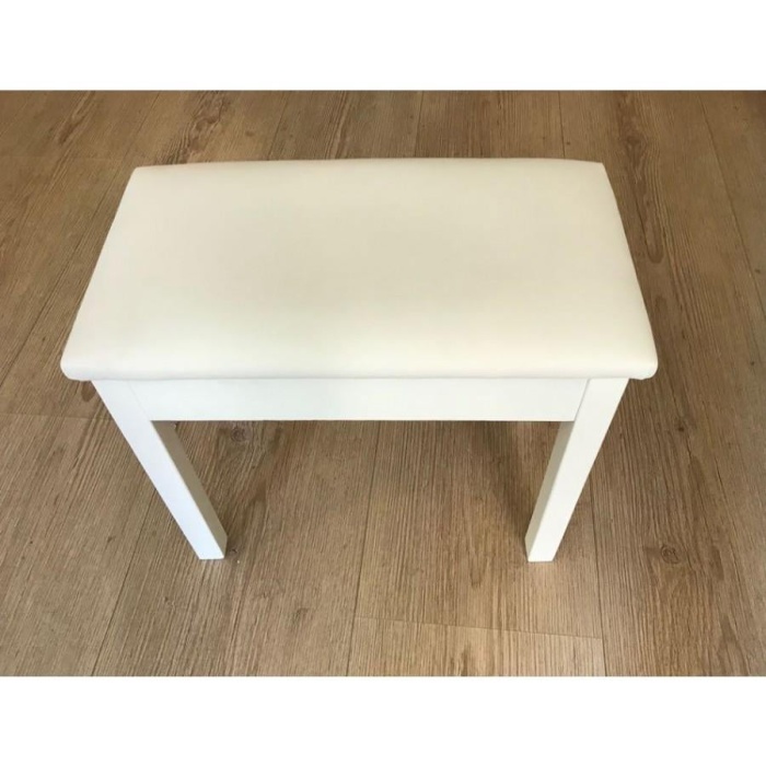 CREMONIA PTCWHL 70 CM PİYANO TABURESİ, BEYAZ, SANDIKLI