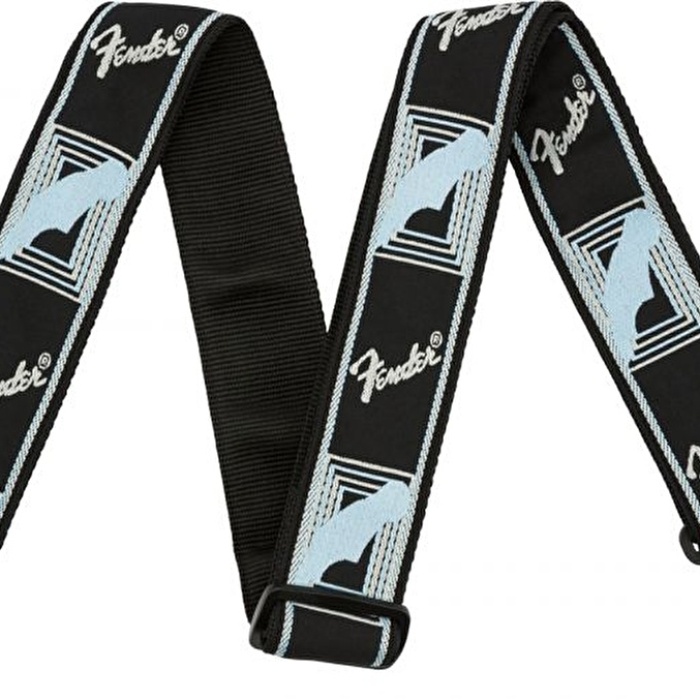 Fender Monogrammed Siyah/Gri/Mavi Gitar Askısı