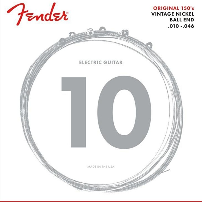 Fender Original 150 Pure Nickel Wound Ball End 150R .010-.046 Elektro Gitar Teli