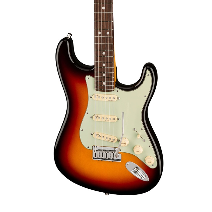 Fender American Ultra Stratocaster Gülağacı Klavye Ultraburst Elektro Gitar