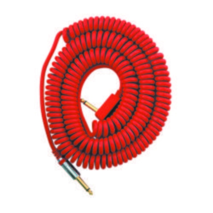 Vox VCC-90-RD Vintage Coiled Cable | Kırmızı 9 Metre Spiral Gitar Kablosu