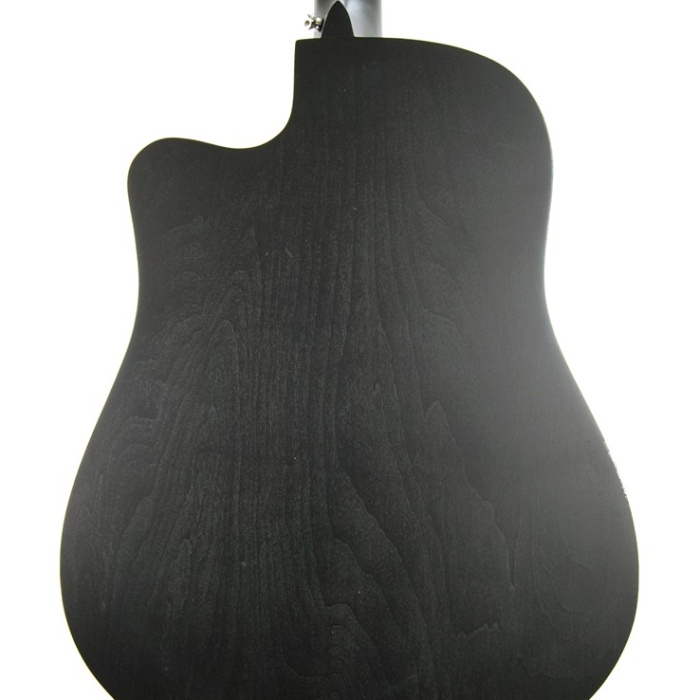 Segovia SGA41SL Akustik Gitar (Otantik Siyah) | Dengeli Ses Projeksiyonu, Dayanıklı Ihlamur Gövde, Modern Tasarım