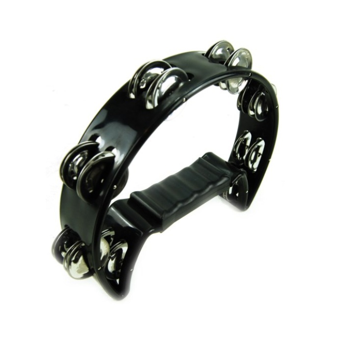 Xenon XNTW16BK Zilli Tef (Profesyonel - Siyah) | Çift Sıra Çelik Ziller, Ergonomik Tutuş, Güçlü Ses Çıkışı