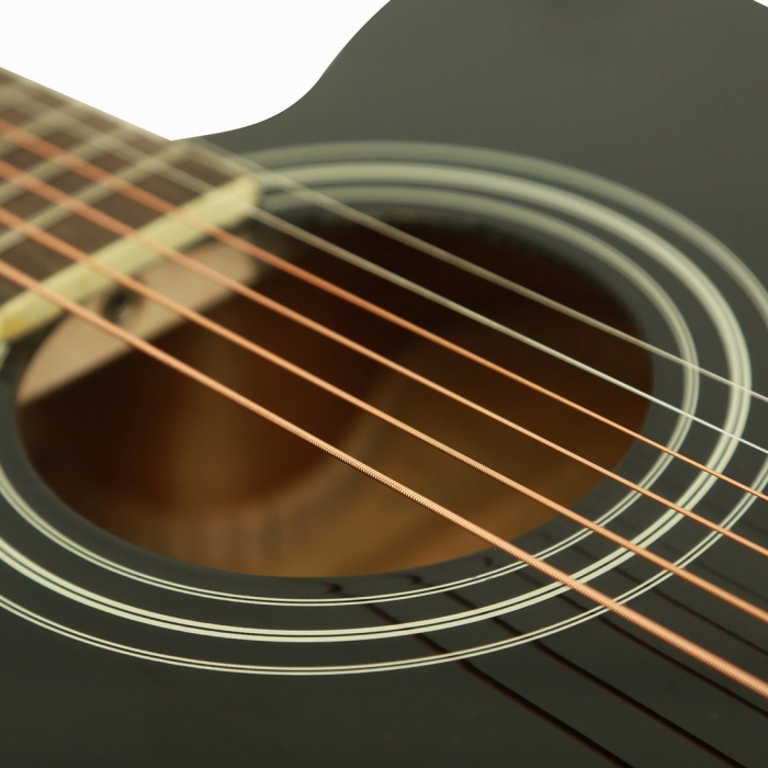 Segovia SGA41BK Akustik Gitar (Cutaway Siyah) | Erişim Kolaylığı Sağlayan Kesik Kasa, Güçlü Volüm, Sahne Estetiği