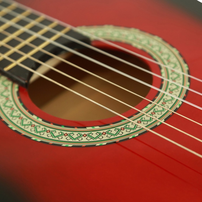 Segovia SGC100RB Klasik Gitar (Kırmızı Burst) | Yumuşak Çalım Hissi, Öğrenci Dostu Ergonomi, Dayanıklı Cila