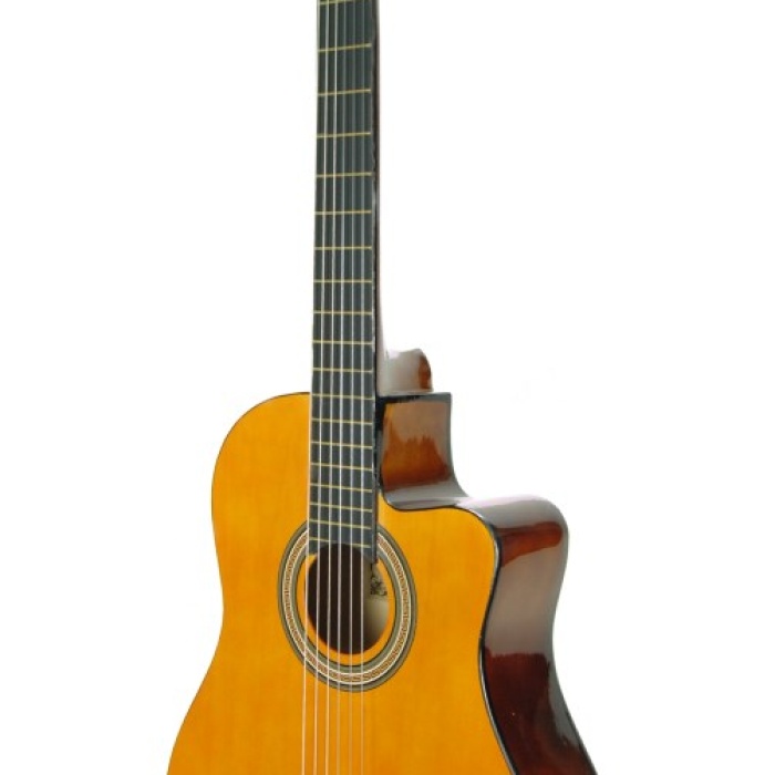 Segovia SGC1501Y Klasik Gitar (Cutaway Taba) | Sıcak ve Doğal Tonlar, Ergonomik Gövde, Şık Taba Rengi