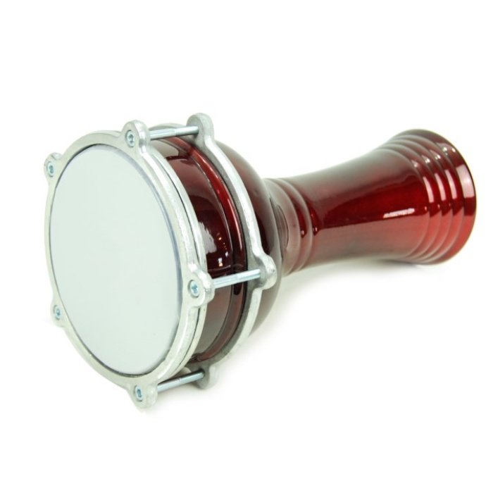 Döküm Darbuka Kırmızı (DAB15WR) | Canlı Renk, Alüminyum Döküm, 15cm Çap