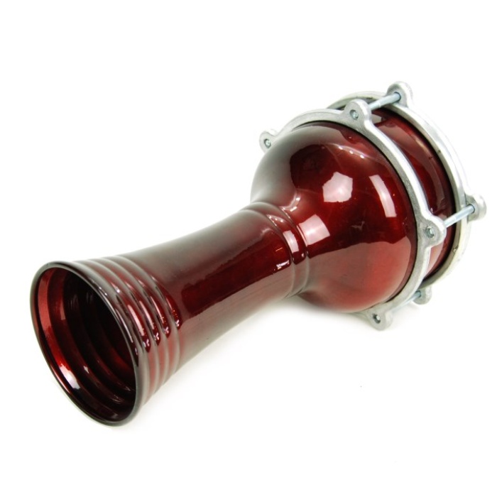 Döküm Darbuka Kırmızı (DAB15WR) | Canlı Renk, Alüminyum Döküm, 15cm Çap