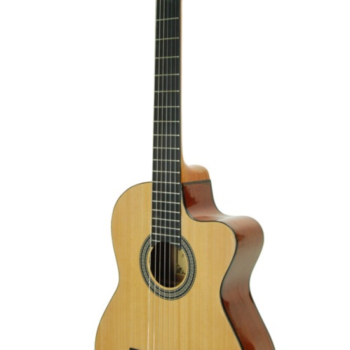 Segovia SGC70C Klasik Gitar (Cutaway Maun) | Maun Arka ve Yanlar, Derin ve Sıcak Ton, Solo Performans İçin Uygun