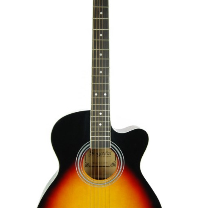 Segovia SGA40SB Akustik Gitar (Cutaway Sunburst) | Klasik Akustik Görünüm, Güçlü Orta Frekanslar, Çok Yönlü Kullanım