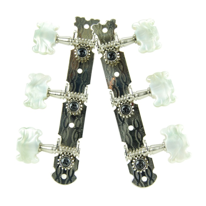 Segovia MH02C Klasik Gitar Burgusu (Takım) | Hassas Dişli Mekanizması, Stabil Akort Tutuşu, Şık Altın/Sedef Görünüm