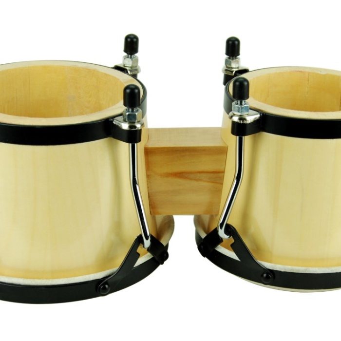 Xenon XNB1719N Ahşap Bongo (6 + 7) | Doğal Deri Üst, Akort Edilebilir, Latin Ritimleri İçin