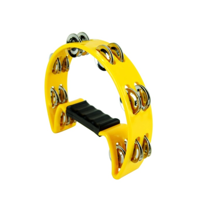 Xenon XNTW16YL Zilli Tef (Sarı) | Dayanıklı ABS Gövde, Ritmik Eşlik İçin İdeal, Canlı Renk