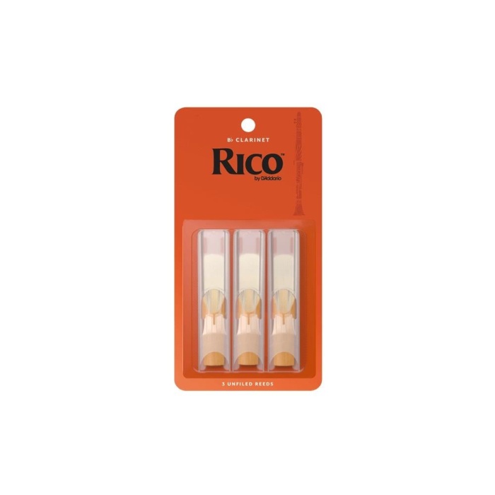 Rico RCA0330 Bb Klarnet Kamışı No:3 (3lü Paket) | Standart Kesim - Kolay Çalım - Deneme Paketi