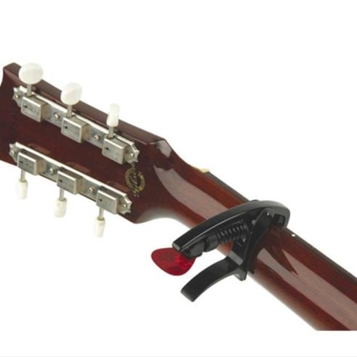 Planet Waves PWCP09 Tri-Action Capo-Black | Cızırtısız - Hassas - Ergonomik