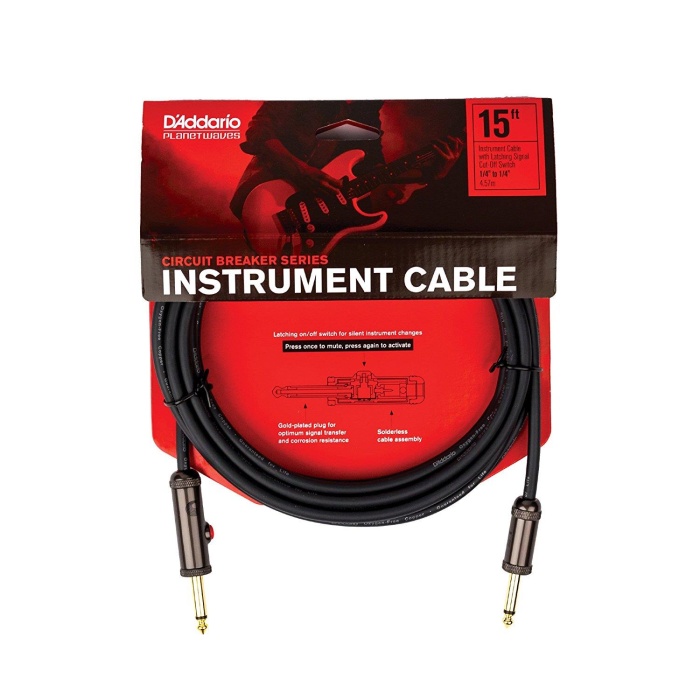 Planet Waves PW-AGL-15 Devre Kesicili Kablo (4.5 Metre) | Korozyona Dayanıklı - Saf Sinyal - Esnek