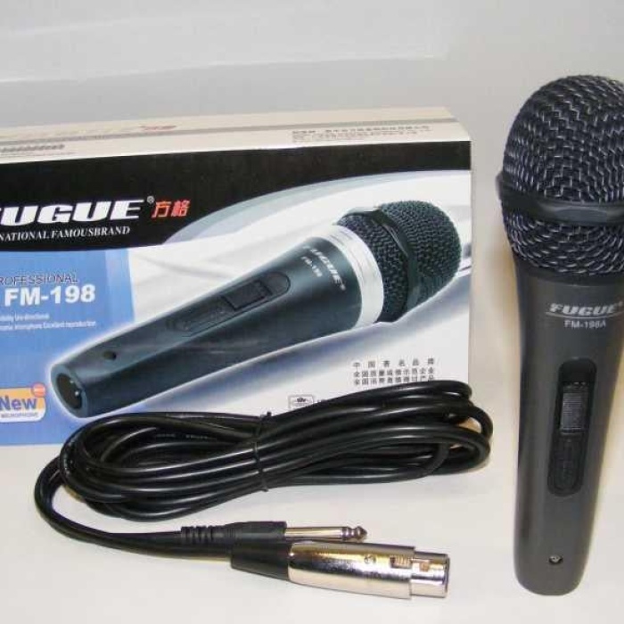 Fugue FM-198A Dinamik Mikrofon (Siyah Başlıklı - Kablolu - Tek Yönlü)