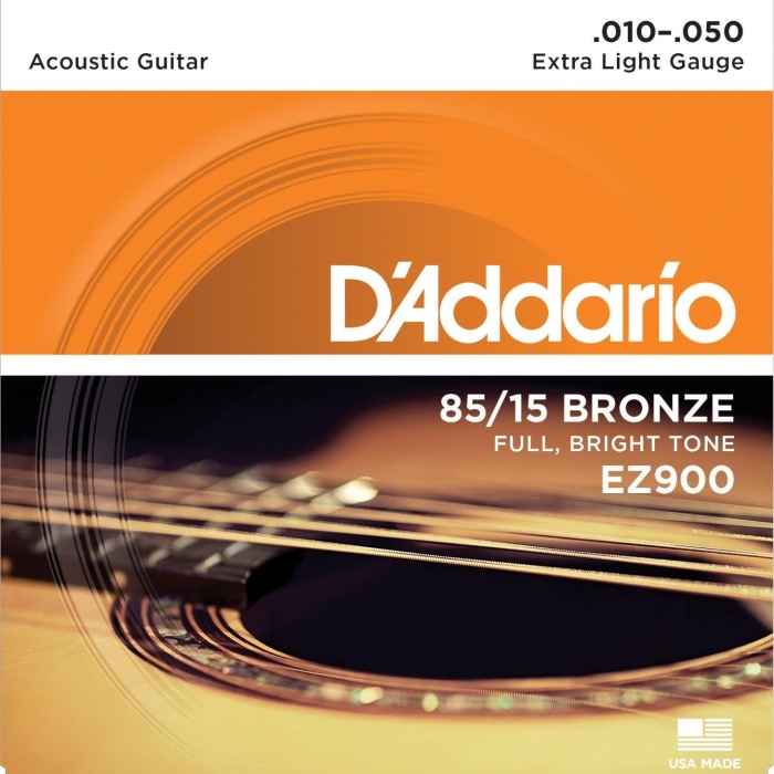 DAddario EZ900 EZ Serisi Akustik Gitar Tel Seti (Extra Light - 85/15 Bronze - 10-50)