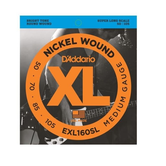 DAddario EXL160SL XL Nickel Serisi Bas Gitar Tel Seti (Medium - 50-105 - Super Long Scale)
