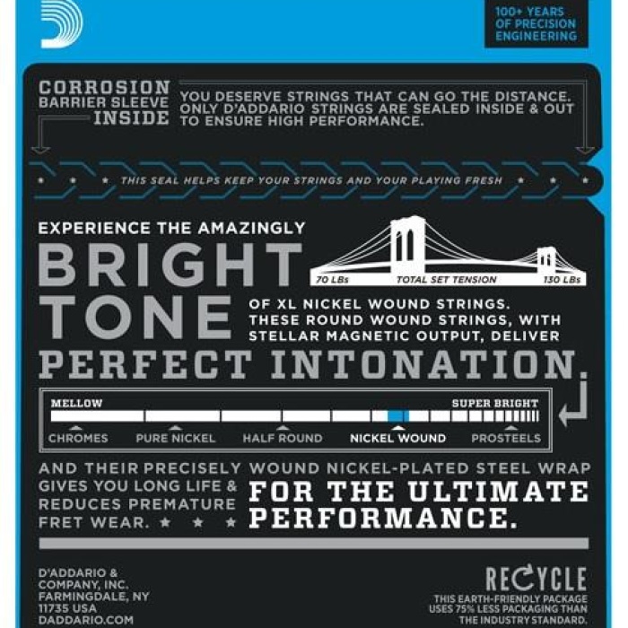 DAddario EXL110 XL Nickel Serisi Elektro Gitar Tel Seti (Regular Light - 10-46)