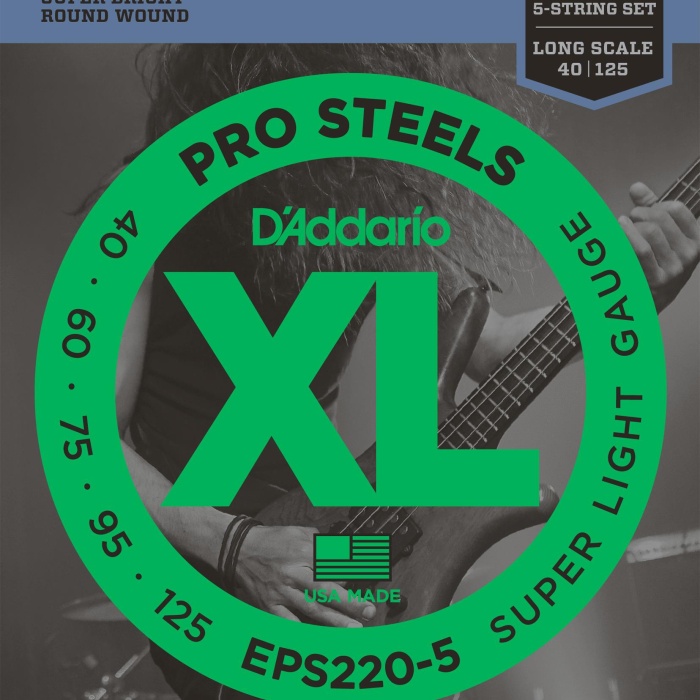 DAddario EPS220-5 XL Nickel Serisi Bas Gitar Tel Seti (Long Scale - 40-95)