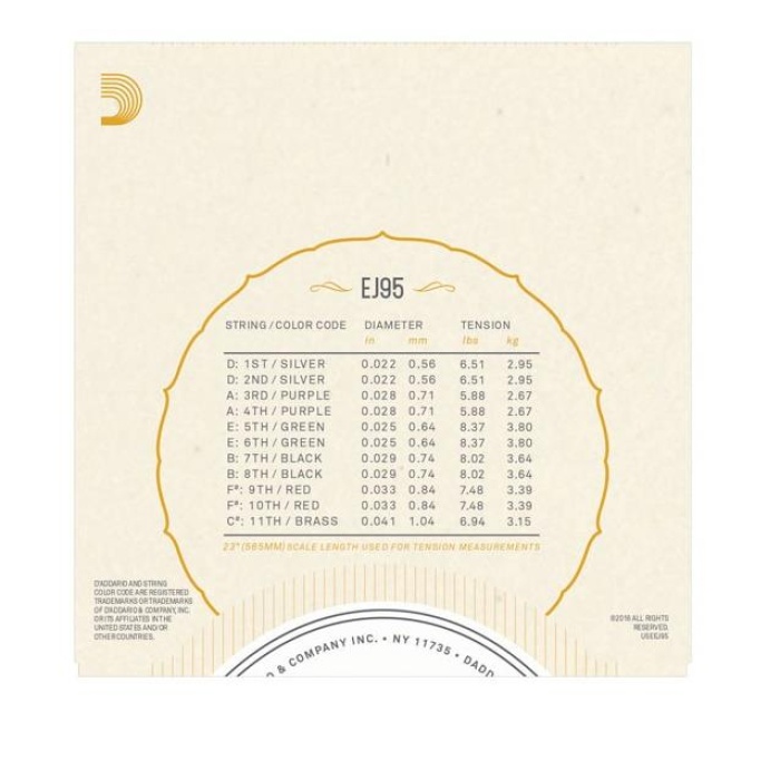 DAddario EJ95 EJ Serisi Ud Tel Seti