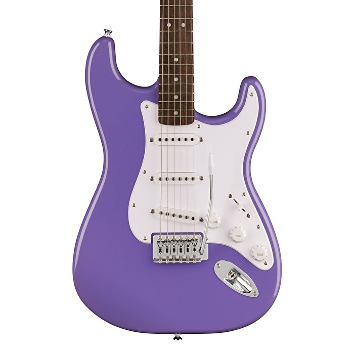 Squier 0373150517 Sonic Stratocaster Elektro Gitar (Ultraviolet) | Mor Renk Laurel Klavye ve Beyaz Pickguard