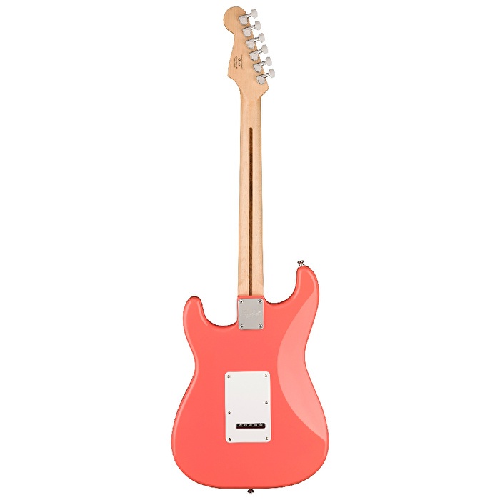 Squier 0373202511 Sonic Stratocaster HSS Elektro Gitar (Tahitian Coral) | Mercan Rengi Akçaağaç Klavye ve Beyaz Pickguard