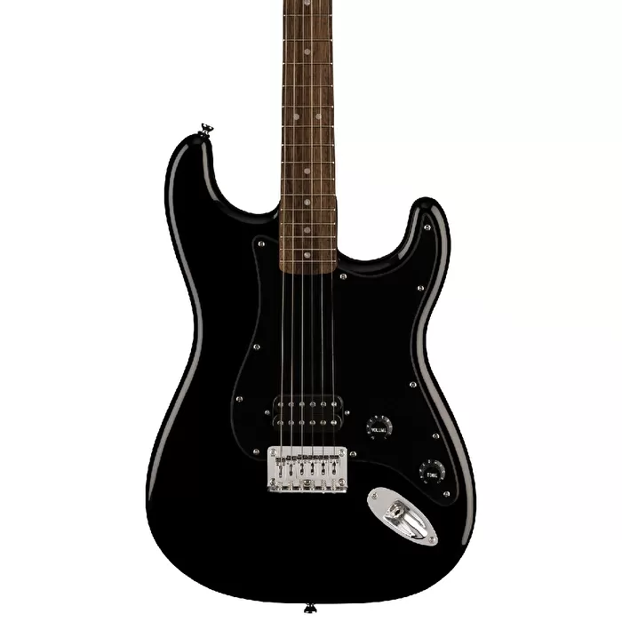 Squier 0373301506 Sonic Stratocaster Hardtail H Gitar (Siyah) | Tek Humbucker Sabit Köprü ve Siyah Pickguard ile Rock Makinesi
