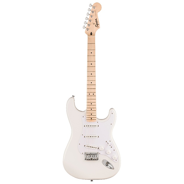 Squier 0373252580 Sonic Stratocaster Hardtail Elektro Gitar (Arctic White) | Sabit Köprü Kutup Beyazı ve Akçaağaç Klavye