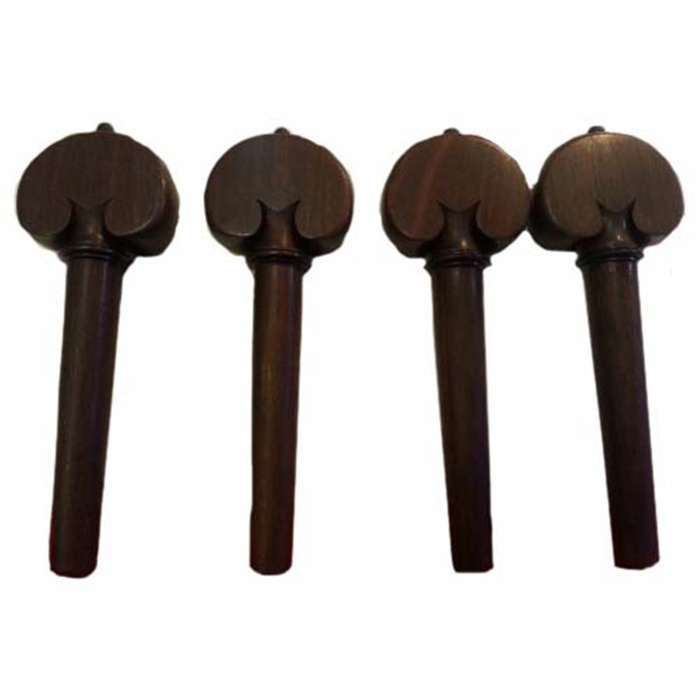 Picaldi 1233-H Kalp Model Rosewood Çello Kulak Seti | Lüks Kalp Tasarımı ile Çello İçin Dayanıklı ve Estetik Akort Burguları