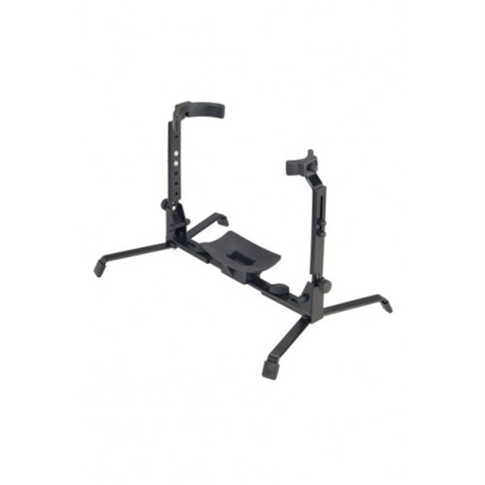 K&M 14941-000-55 Siyah Bariton Saksafon Sehpası | Ağır Enstrümanlar İçin Güçlendirilmiş Gövde ve Çizilmeyi Önleyen Yumuşak Destekler