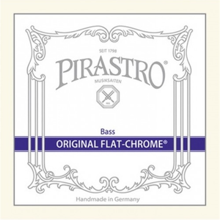 Pirastro 347020 Original Flat-Chrome Orkestra Set Kontrabass Teli | Zengin Alt Frekanslar, Güçlü Projeksiyon, Orkestra Standardı