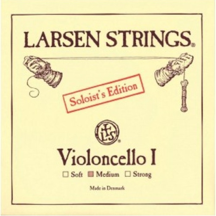 Larsen 639414 Çello Tek Teli - Soloist A (La) 4/4 Çellolarla Tam Uyumlu (Üst Segment - Profesyonel) | Solistler İçin Tasarlanmış Parlak ve Odaklanmış Ses, Üst Düzey İletkenlik | Uyum: 4/4 Çellolar İçin 1. Tel (Medium Tansiyon)