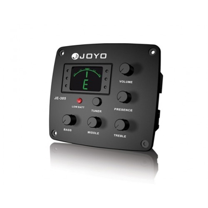 Joyo JE-305 Fishman Bağlama 4 Band Ekolayzer + Tuner | Saz ve Bağlama İçin Özel Eşik Altı Seti Dahili Hassas Akort Cihazı ve Net Sinyal Çıkışı